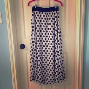 Lucy Skirt White w/ black polka dots chiffon